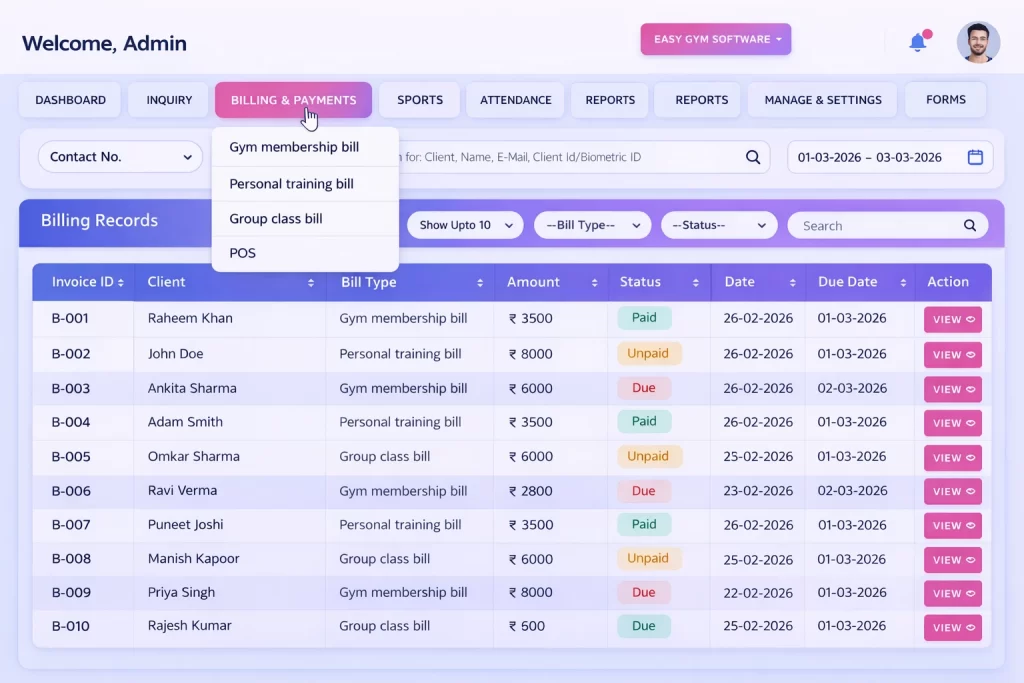 gym management software